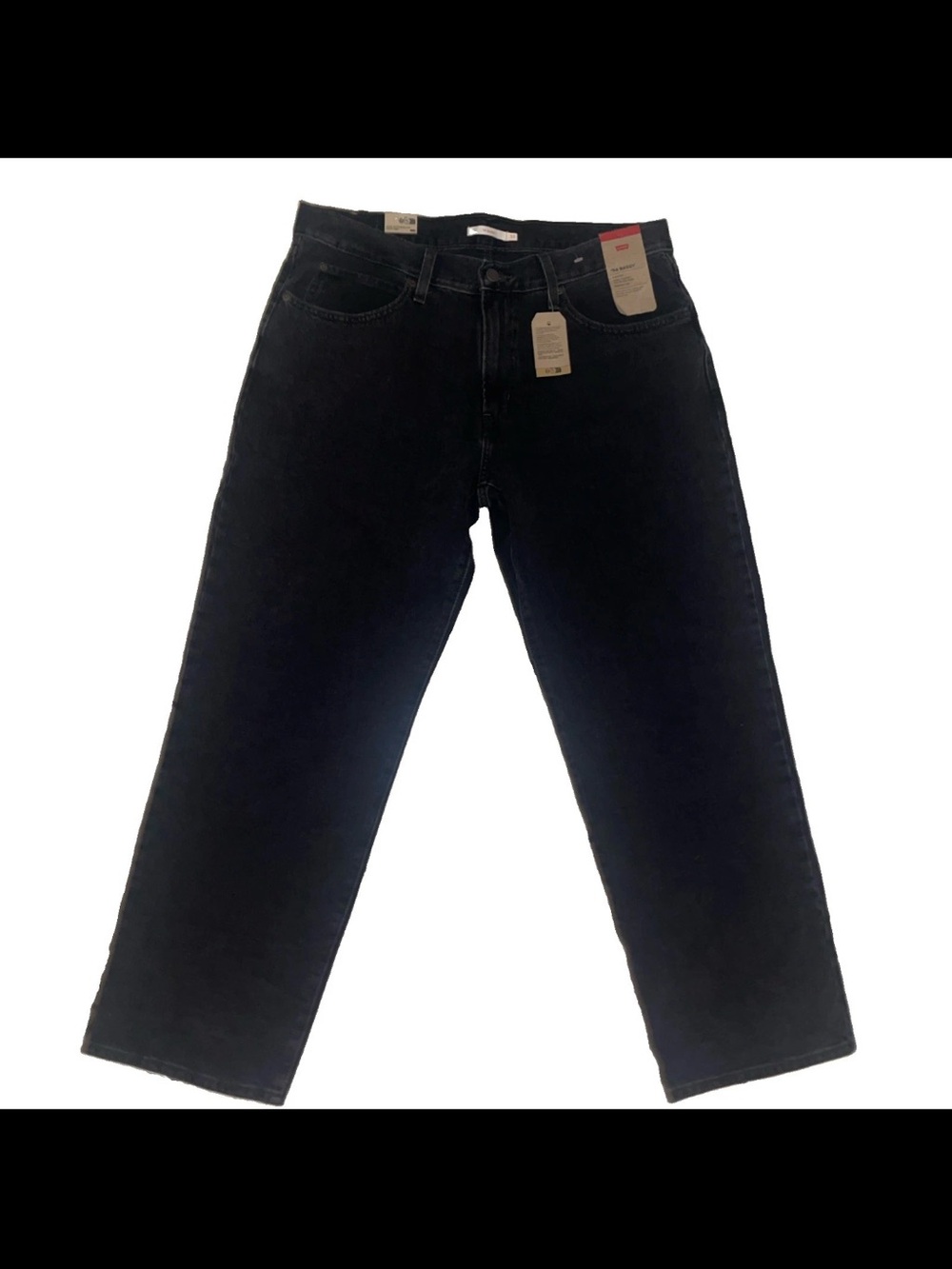 Levi's Women's 94 Baggy Staight leg Jeans Faded Black Wash Mid Rise 33x31 nwt